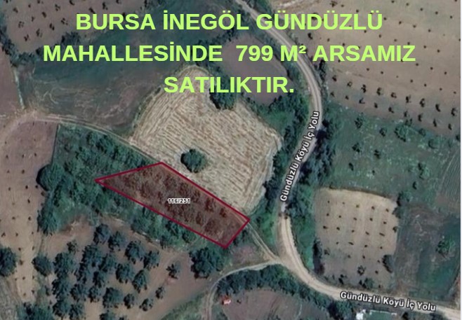 BURSA İNEGÖL GÜNDÜZLÜ MAH  799 M² ARSAMIZ SATILIKTIR. - BURSA İNEGÖL fotoğraf 2